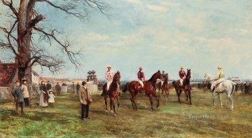 キャタリック障害競走の始まり ヘイウッド・ハーディ乗馬 Oil Paintings